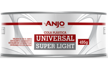 COLA PLÁSTICA UNIVERSAL SUPER LIGHT Use a Cola Plástica Universal Super Light da Anjo para nivelar ou corrigir imperfeições em repinturas automotivas com resultado profissional. Pode ser utilizada para acabamento em madeira (uso interno), mármore e granito.